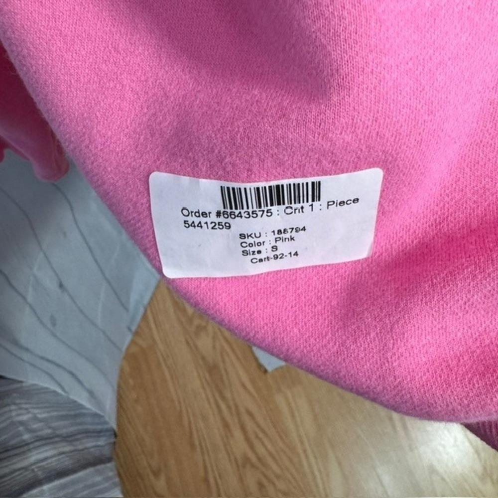 NWOT Pink Lily Sunshine & Coffee Graphic Sweatshirt Hot Pink Women's Small - Picture 3 of 10